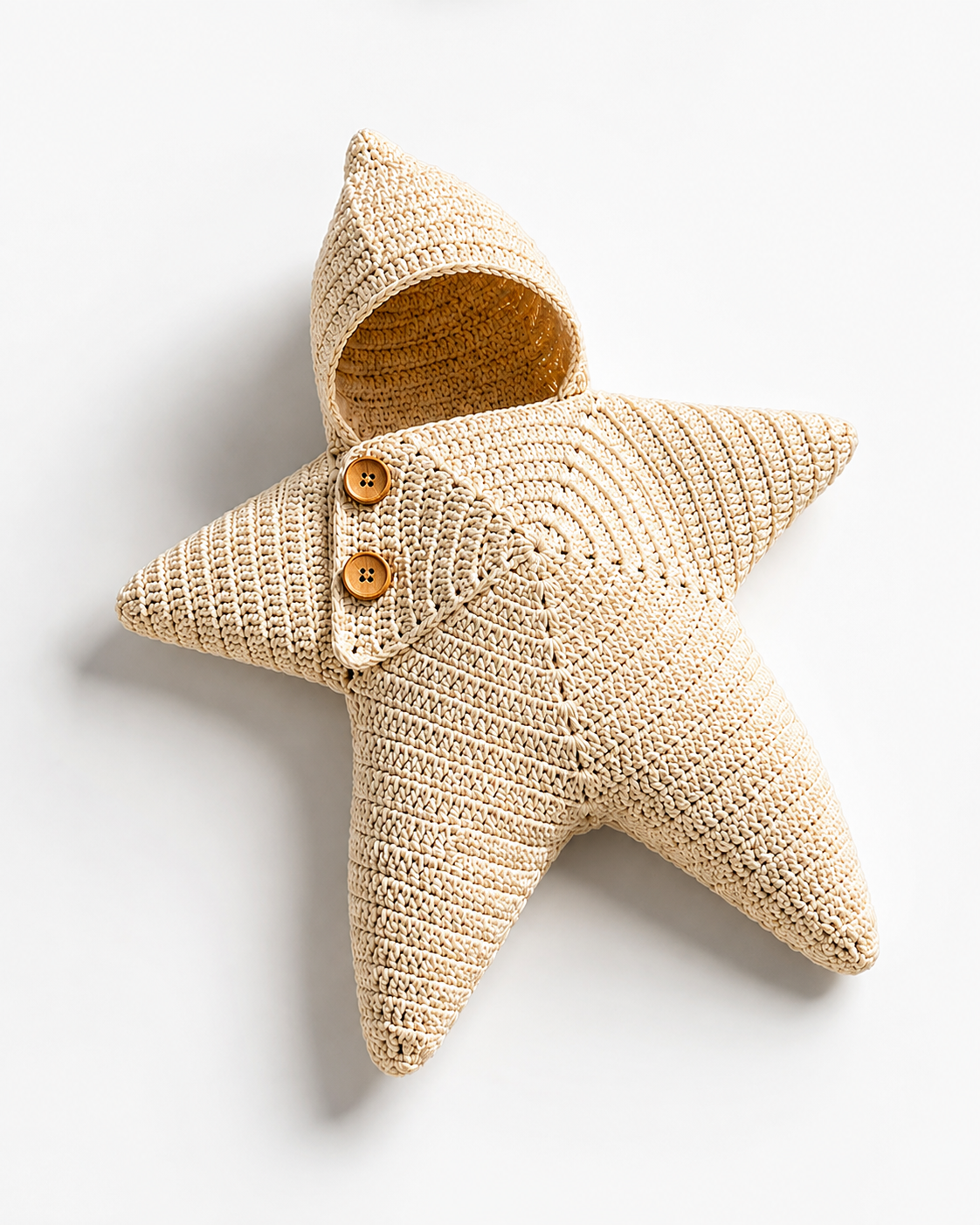 The First Star hand-crocheted star baby wrap in Cloud