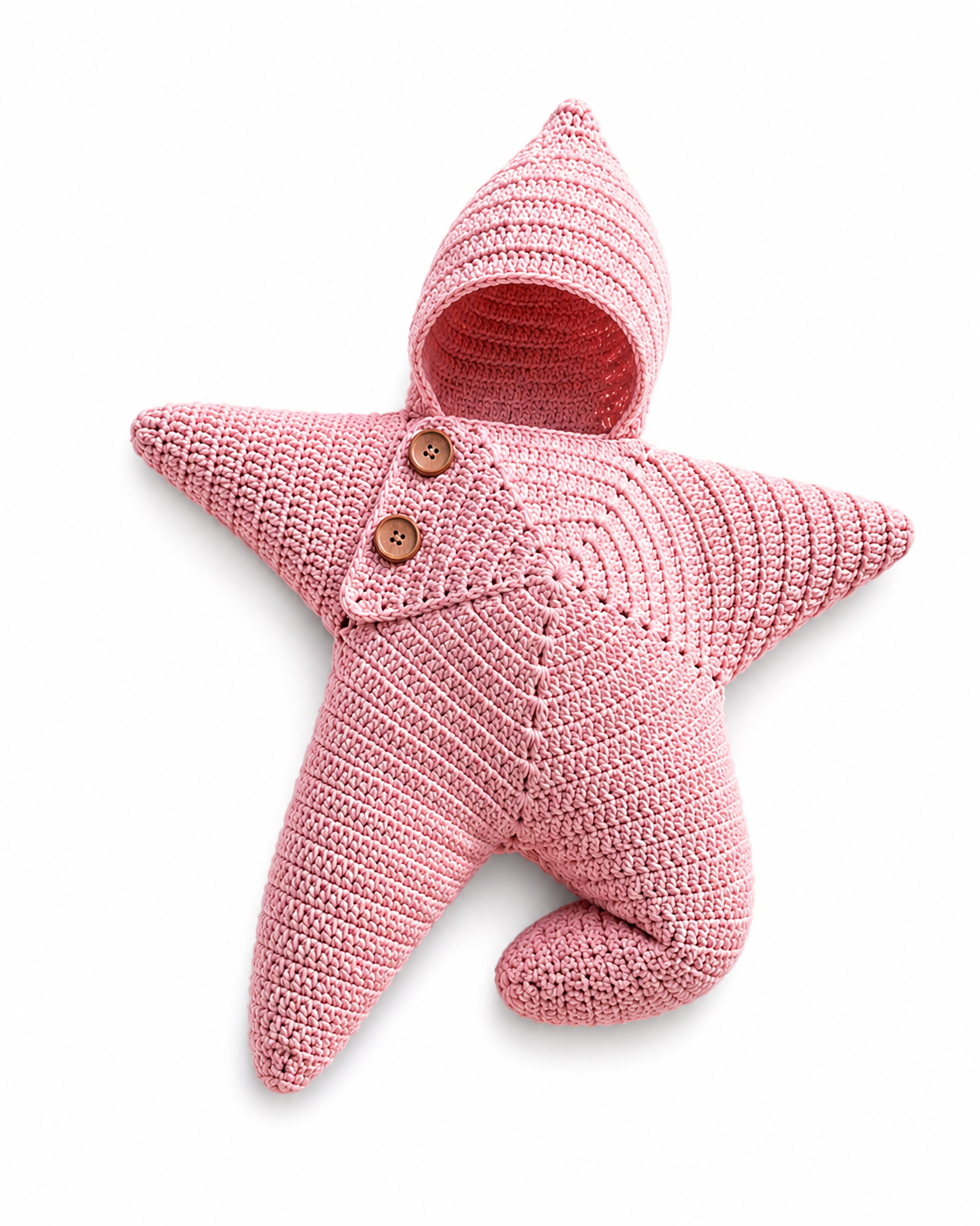 The First Star hand-crocheted star baby wrap in Blush