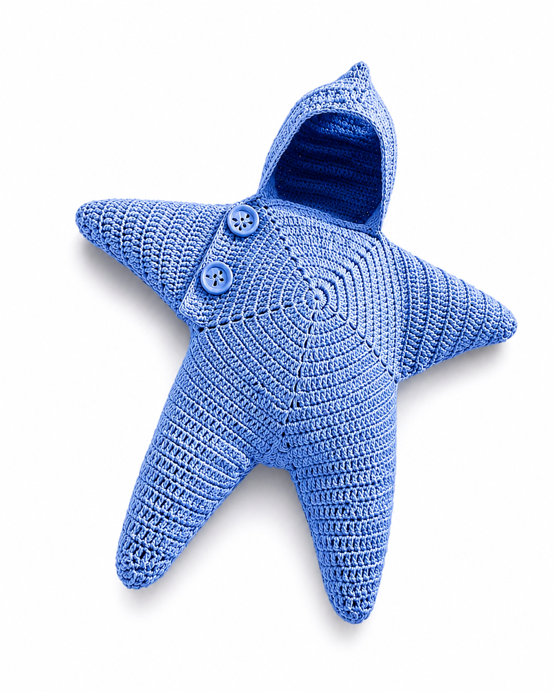 The First Star hand-crocheted star baby wrap in Sky