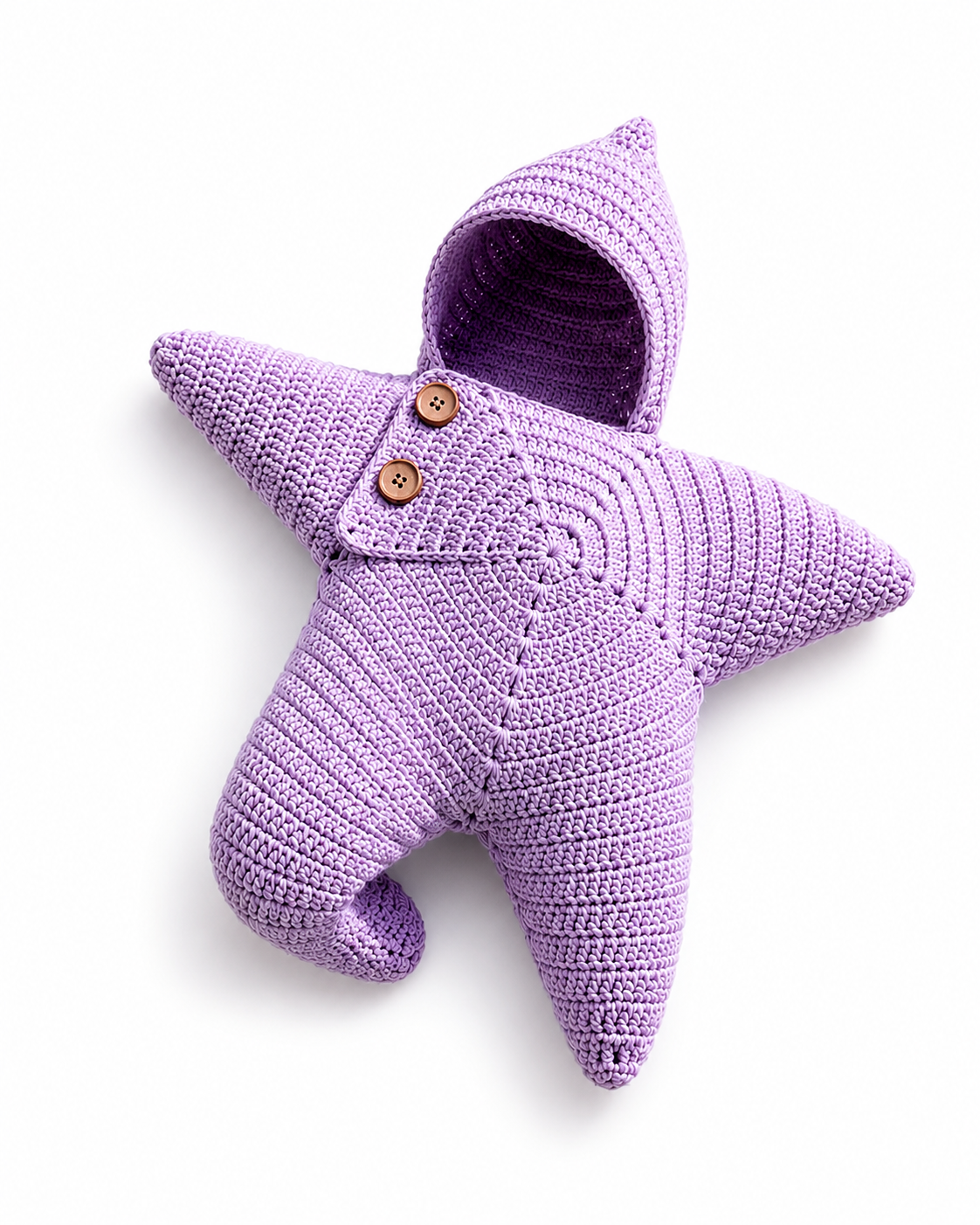 The First Star hand-crocheted star baby wrap in Lavender