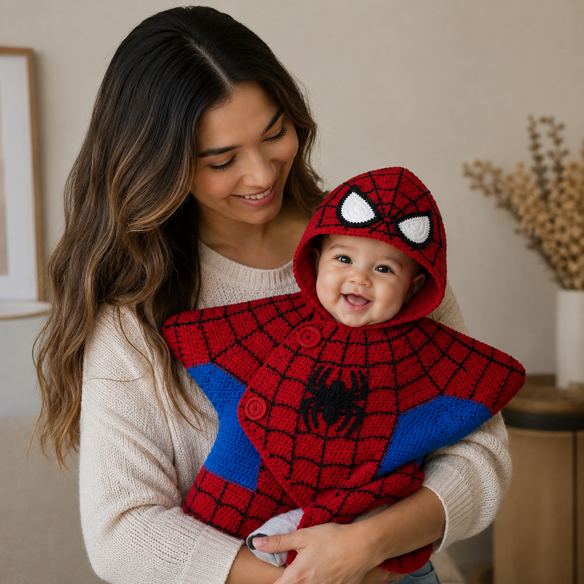 Spider Man limited edition hand-crocheted star cocoon by Soft Season